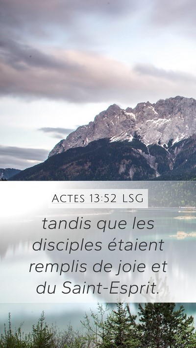 Actes 13:52 LSG Bible Verse Image
