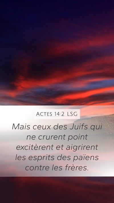 Actes 14:2 LSG Bible Verse Image