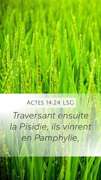 Actes 14:24 LSG Bible Verse Image