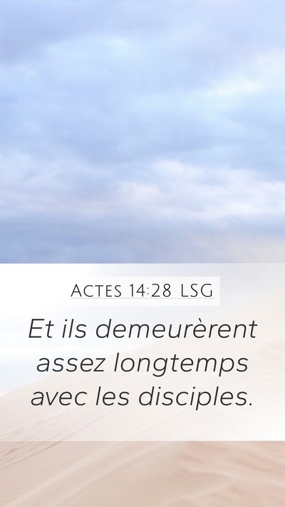 Actes 14:28 LSG Bible Verse Image