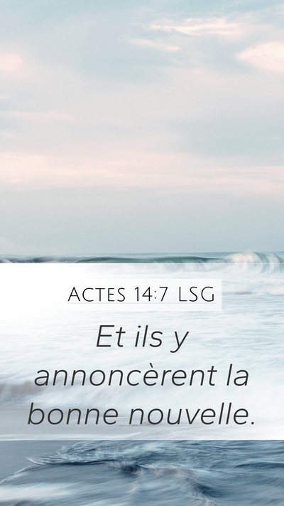 Actes 14:7 LSG Bible Verse Image