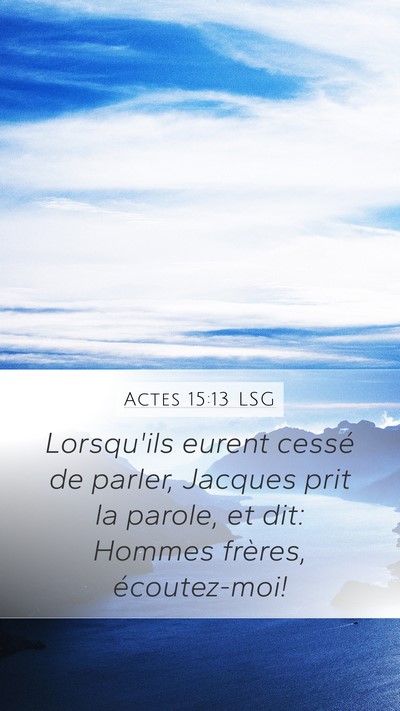 Actes 15:13 LSG Bible Verse Image