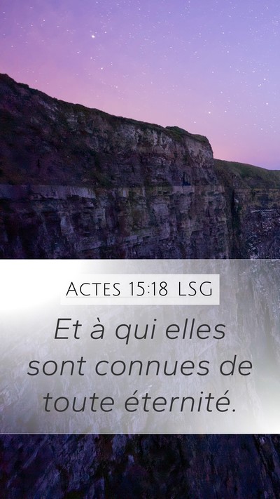 Actes 15:18 LSG Bible Verse Image