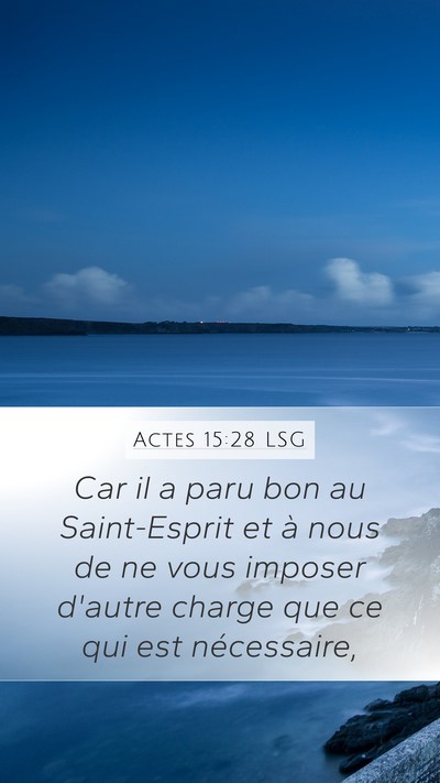 Actes 15:28 LSG Bible Verse Image