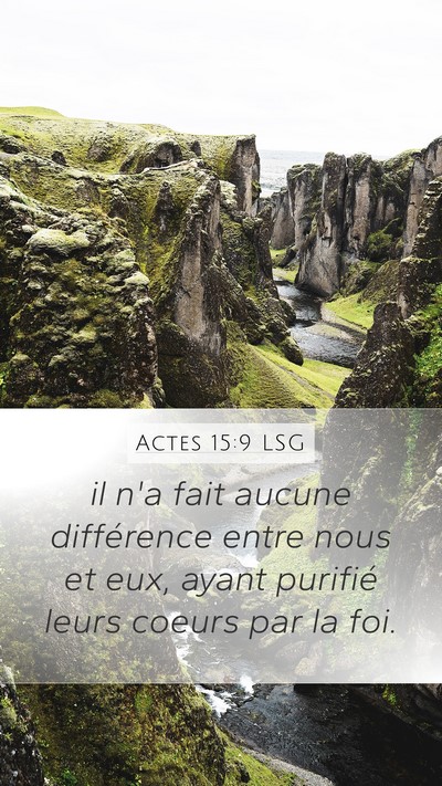Actes 15:9 LSG Bible Verse Image