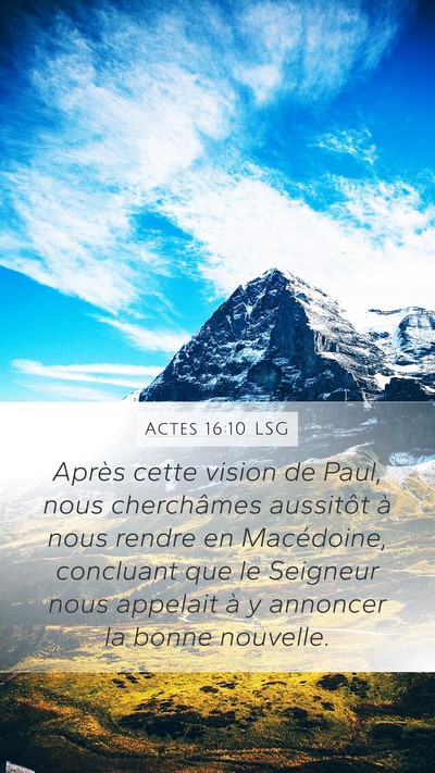 Actes 16:10 LSG Bible Verse Image