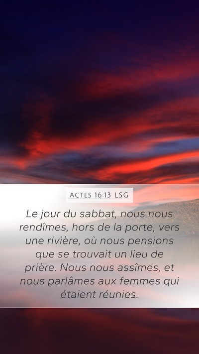 Actes 16:13 LSG Bible Verse Image