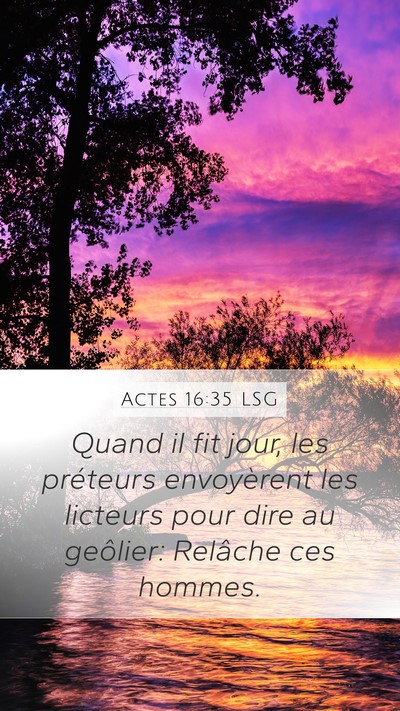 Actes 16:35 LSG Bible Verse Image