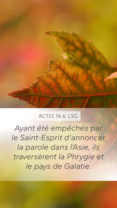 Actes 16:6 LSG Bible Verse Image