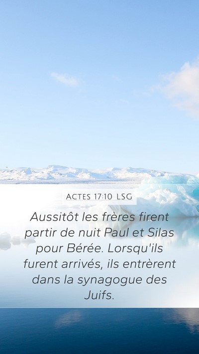 Actes 17:10 LSG Bible Verse Image