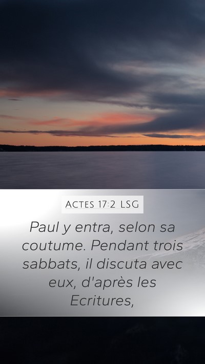 Actes 17:2 LSG Bible Verse Image