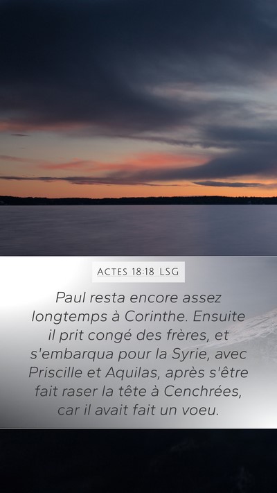 Actes 18:18 LSG Bible Verse Image