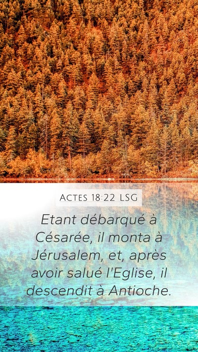 Actes 18:22 LSG Bible Verse Image