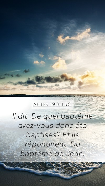 Actes 19:3 LSG Bible Verse Image