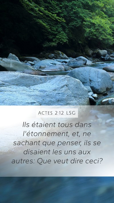 Actes 2:12 LSG Bible Verse Image