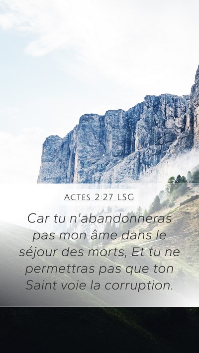 Actes 2:27 LSG Bible Verse Image