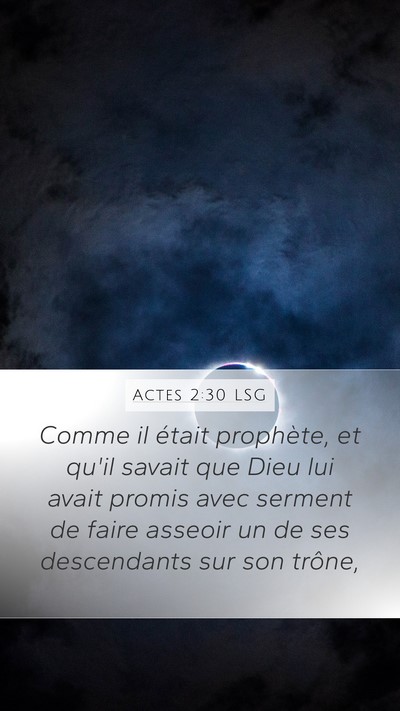Actes 2:30 LSG Bible Verse Image