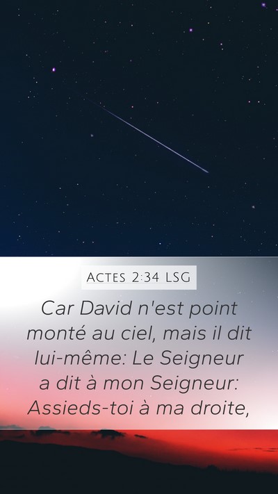 Actes 2:34 LSG Bible Verse Image