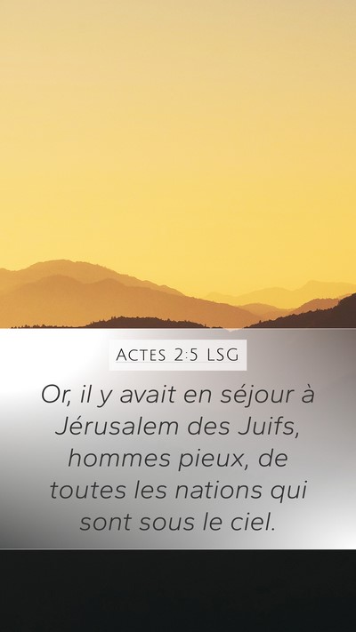 Actes 2:5 LSG Bible Verse Image