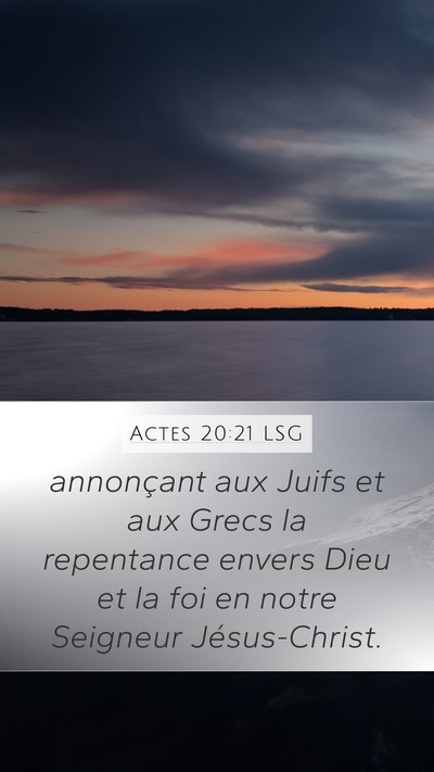 Actes 20:21 LSG Bible Verse Image