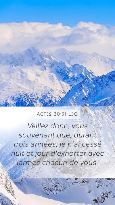 Actes 20:31 LSG Bible Verse Image