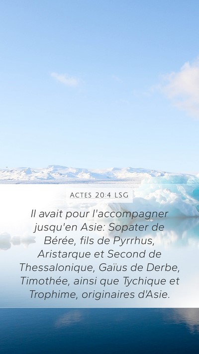 Actes 20:4 LSG Bible Verse Image