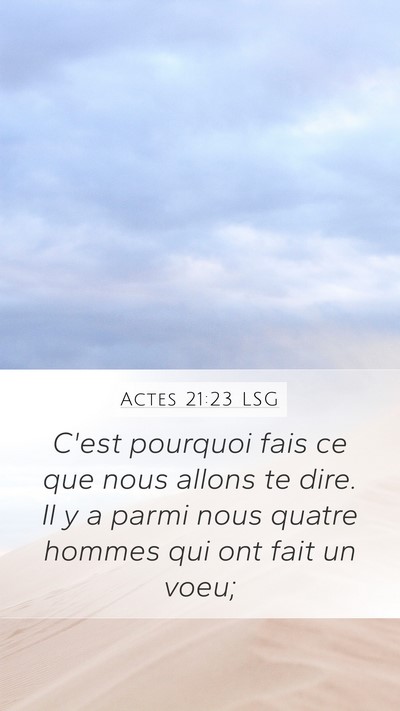 Actes 21:23 LSG Bible Verse Image