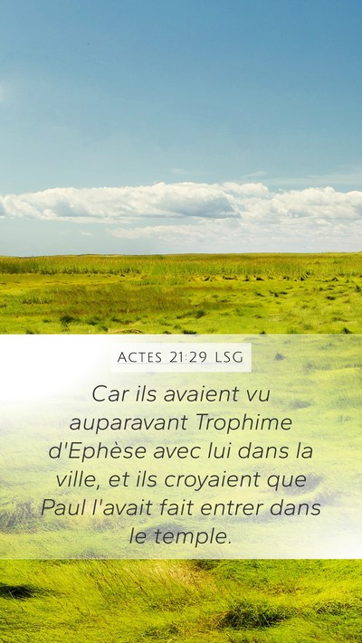 Actes 21:29 LSG Bible Verse Image