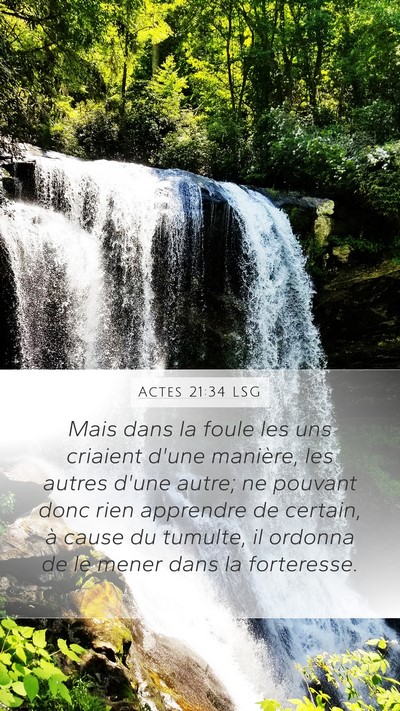 Actes 21:34 LSG Bible Verse Image