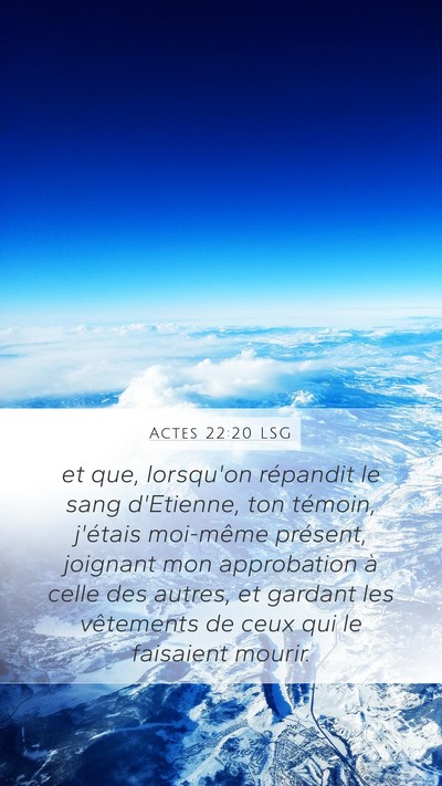 Actes 22:20 LSG Bible Verse Image