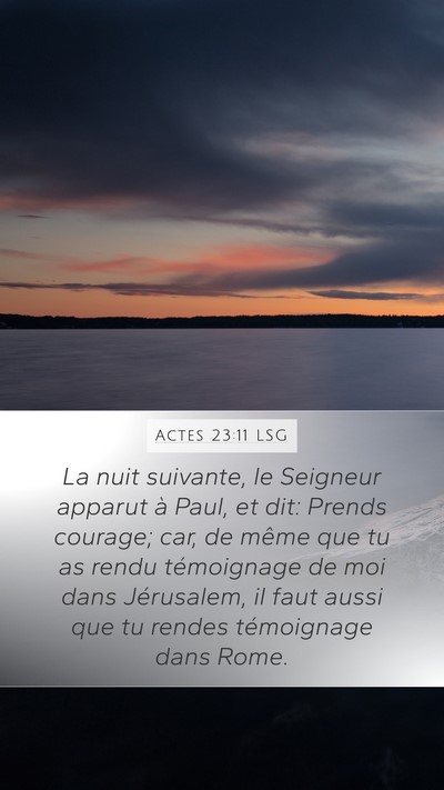 Actes 23:11 LSG Bible Verse Image