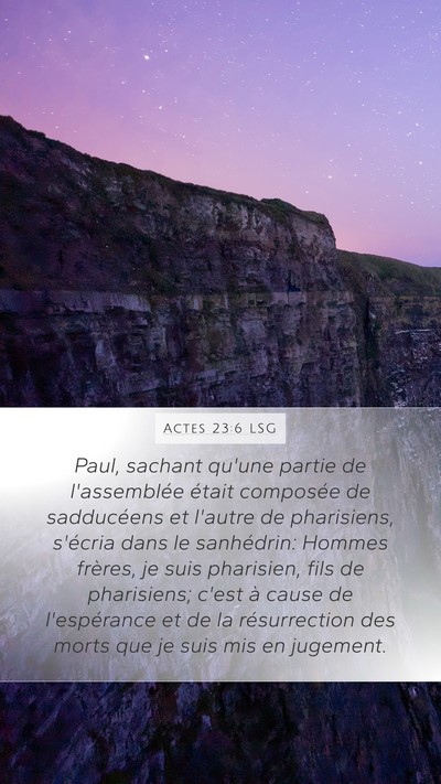 Actes 23:6 LSG Bible Verse Image