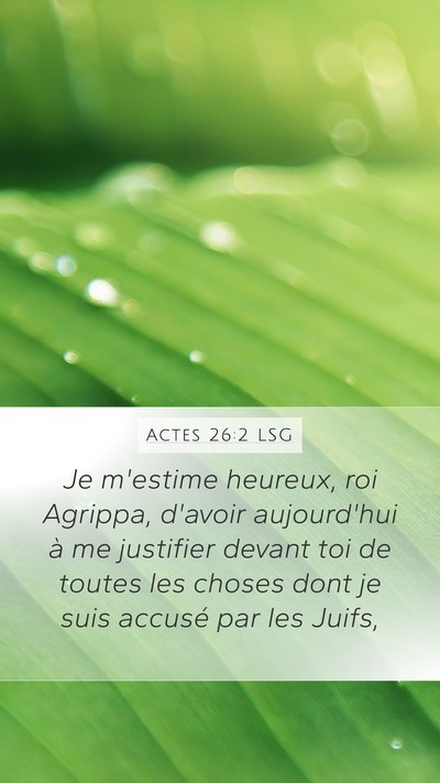 Actes 26:2 LSG Bible Verse Image