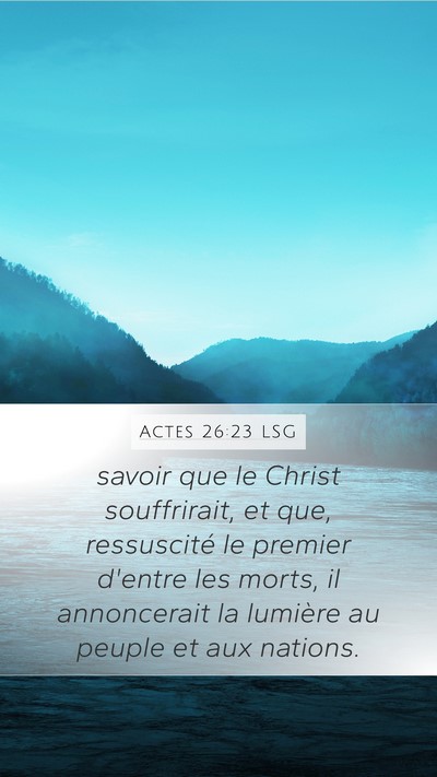 Actes 26:23 LSG Bible Verse Image