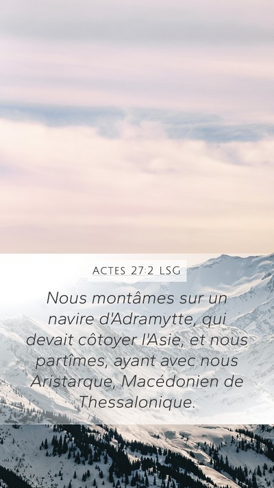 Actes 27:2 LSG Bible Verse Image
