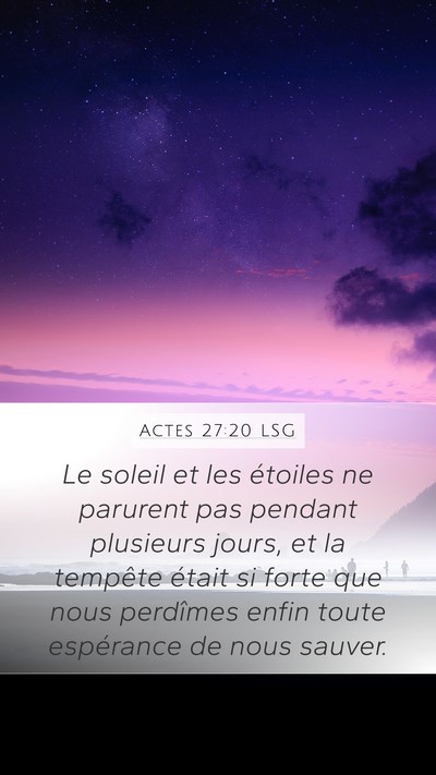 Actes 27:20 LSG Bible Verse Image
