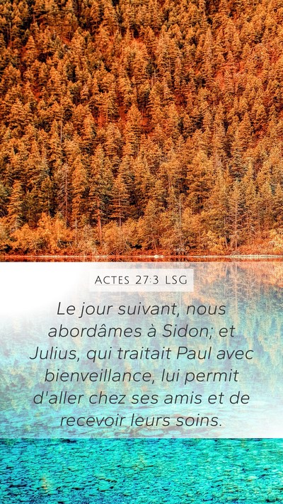 Actes 27:3 LSG Bible Verse Image