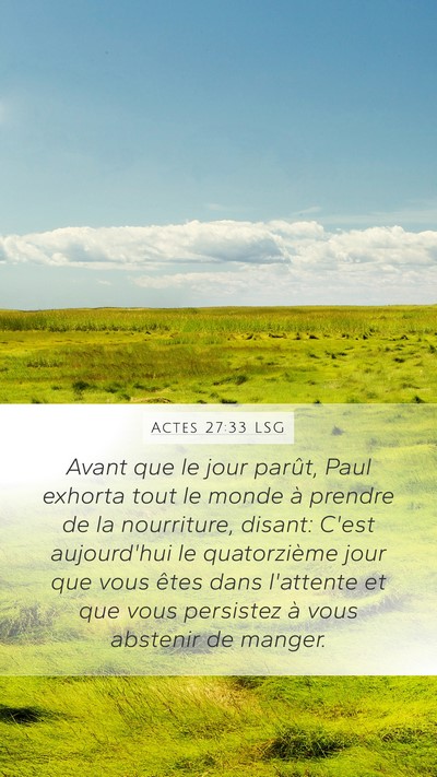 Actes 27:33 LSG Bible Verse Image