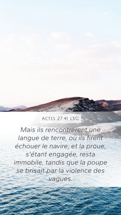 Actes 27:41 LSG Bible Verse Image