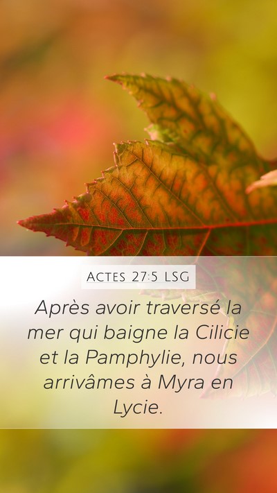 Actes 27:5 LSG Bible Verse Image