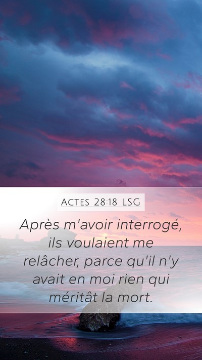Actes 28:18 LSG Bible Verse Image