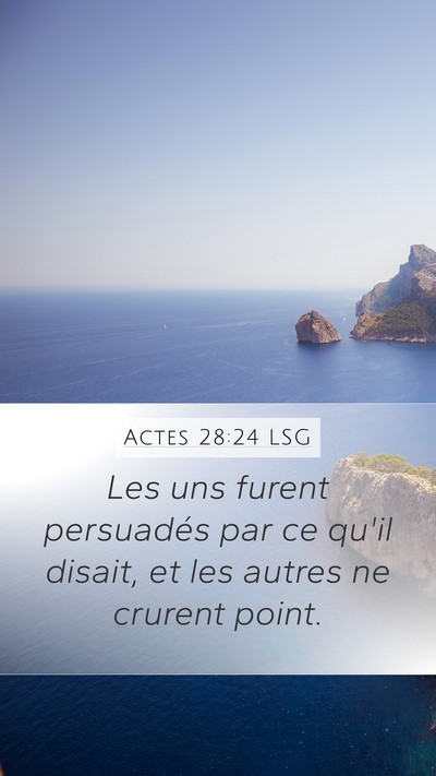Actes 28:24 LSG Bible Verse Image