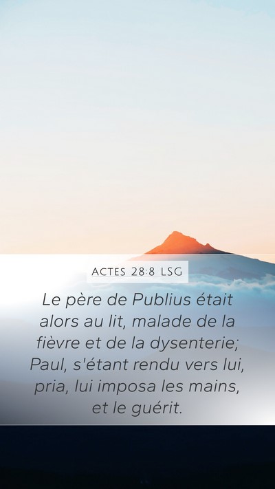 Actes 28:8 LSG Bible Verse Image