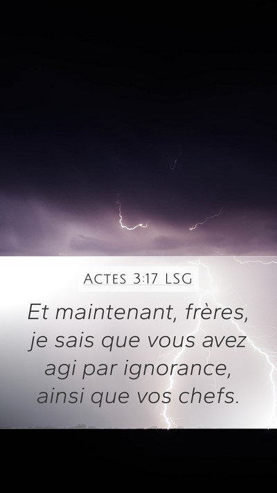 Actes 3:17 LSG Bible Verse Image