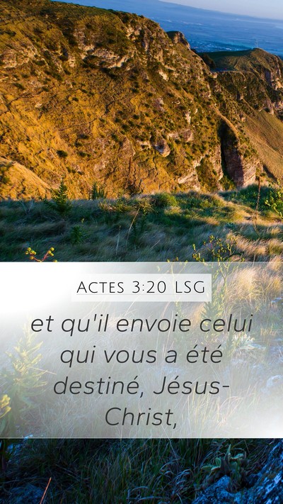 Actes 3:20 LSG Mobile Phone Wallpaper - et qu'il envoie celui qui vous a été destiné, - Mobile Bible Verse Wallpaper