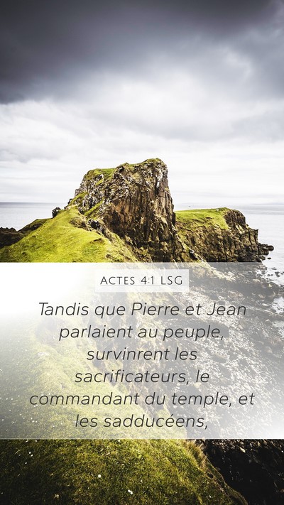 Actes 4:1 LSG Bible Verse Image