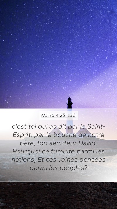 Actes 4:25 LSG Bible Verse Image
