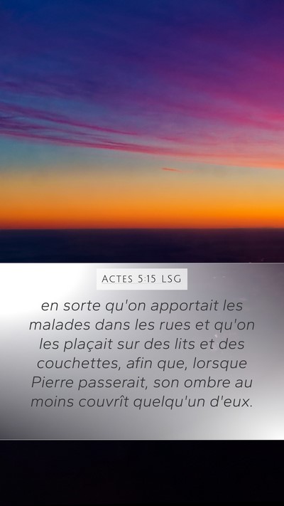 Actes 5:15 LSG Bible Verse Image
