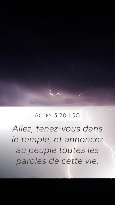 Actes 5:20 LSG Bible Verse Image