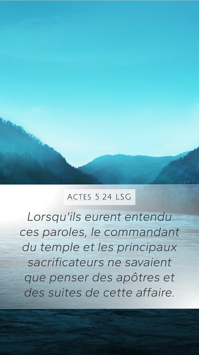 Actes 5:24 LSG Bible Verse Image